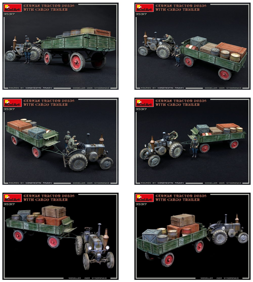 MiniArt MT35317 German Tractor D8506 w/Cargo Trailer 1:35