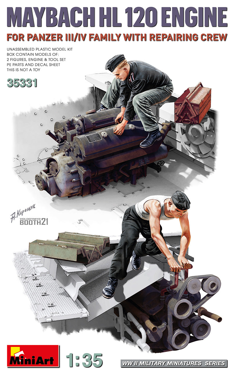 MiniArt MT35331 Maybach HL 120 Engine w/Repair Crew 1:35