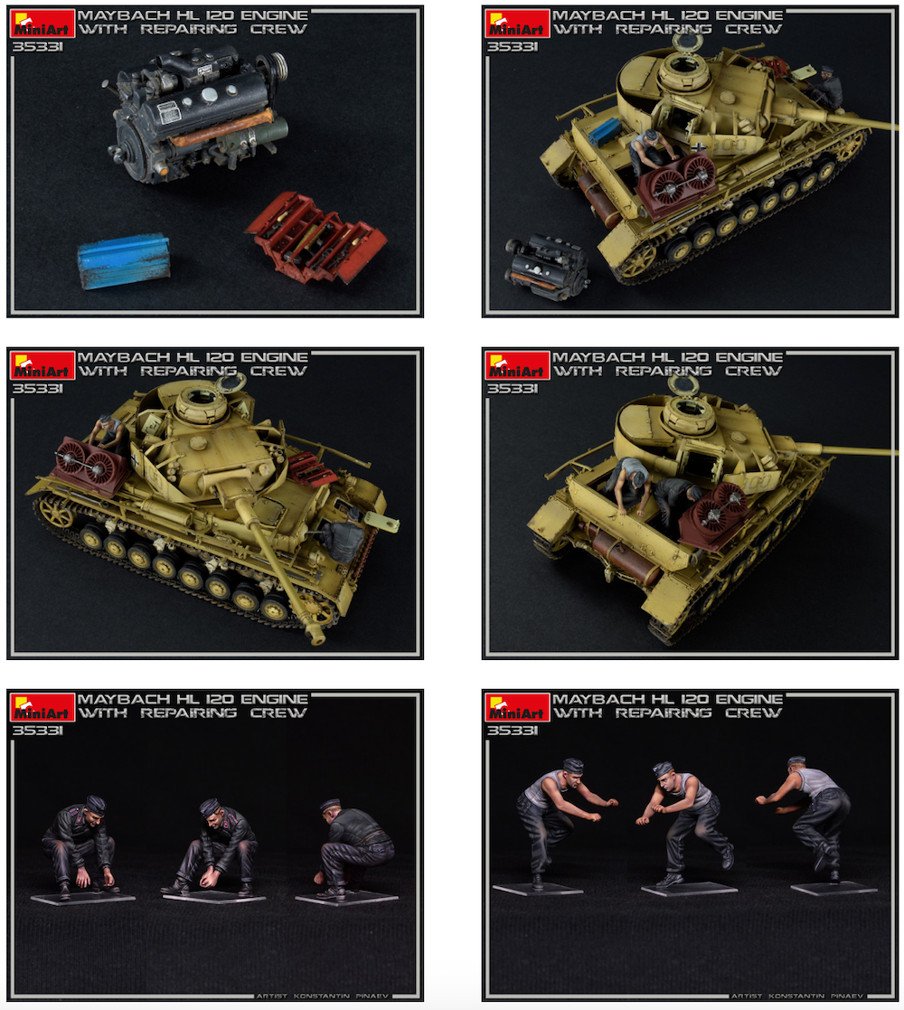 MiniArt MT35331 Maybach HL 120 Engine w/Repair Crew 1:35