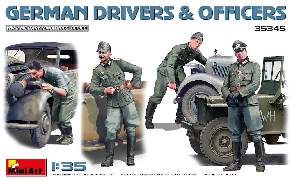 MiniArt MT35345 German Drivers & Officers (4 Figs) 1:35
