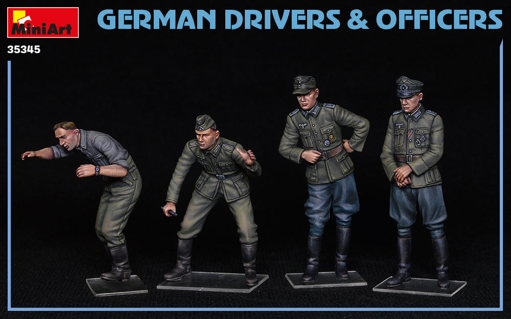 MiniArt MT35345 German Drivers & Officers (4 Figs) 1:35