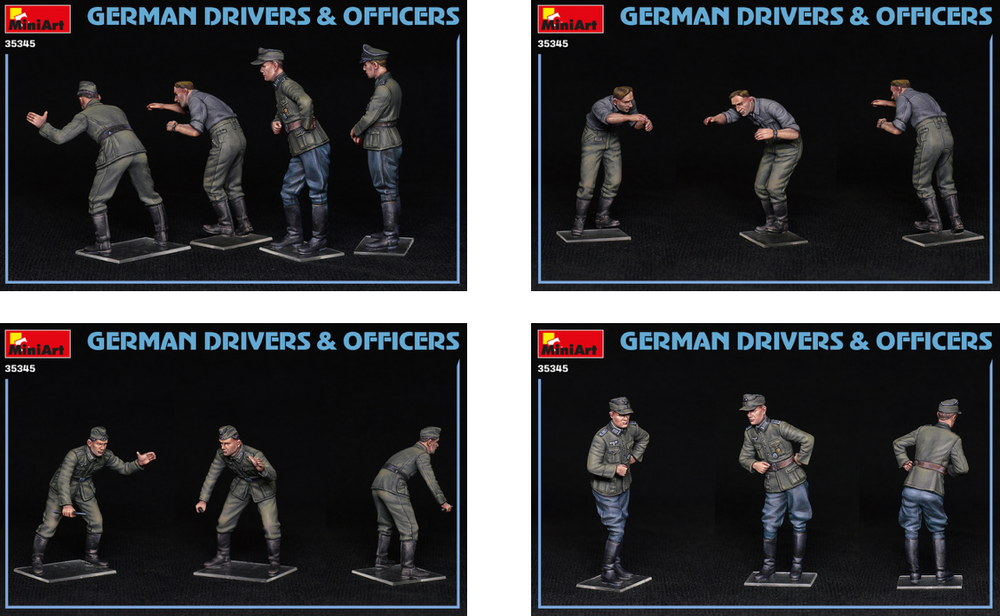 MiniArt MT35345 German Drivers & Officers (4 Figs) 1:35