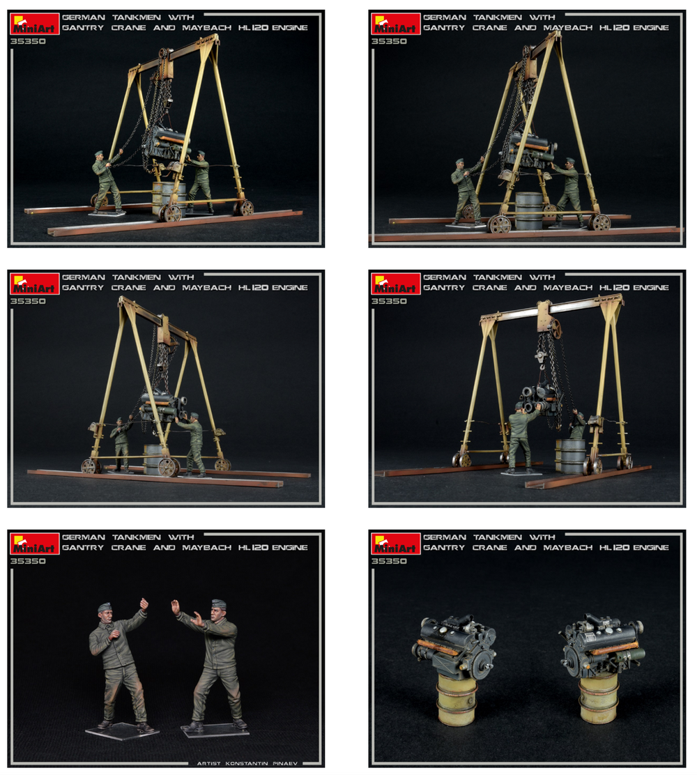 MiniArt MT35350 German Tankmen Gantry Crane & Engine 1:35