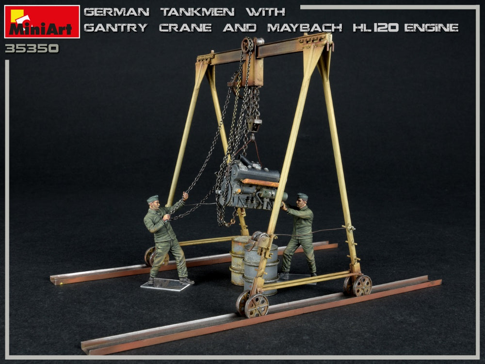 MiniArt MT35350 German Tankmen Gantry Crane & Engine 1:35