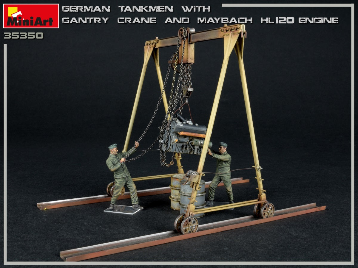 MiniArt MT35350 German Tankmen Gantry Crane & Engine 1:35