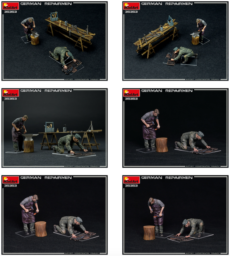 MiniArt MT35353 1:35 GERMAN REPAIRMEN with workbench and assorted tools