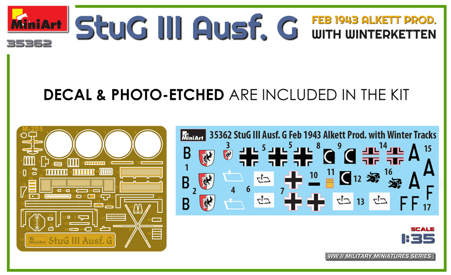 MiniArt MT35362 1:35 Sturmgeschutz/StuG.III Ausf.G FEB 1943