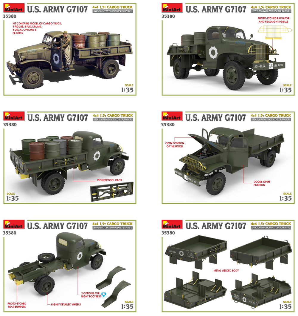 MiniArt MT35380 1:35 G7107 4X4 1,5t U.S