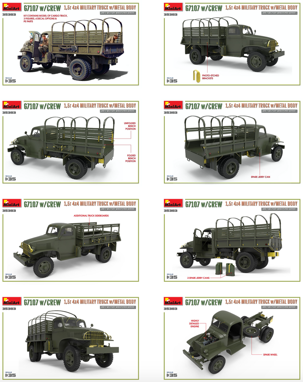 MiniArt MT35383 1:35 G7107 4X4 1,5t with crew U.S