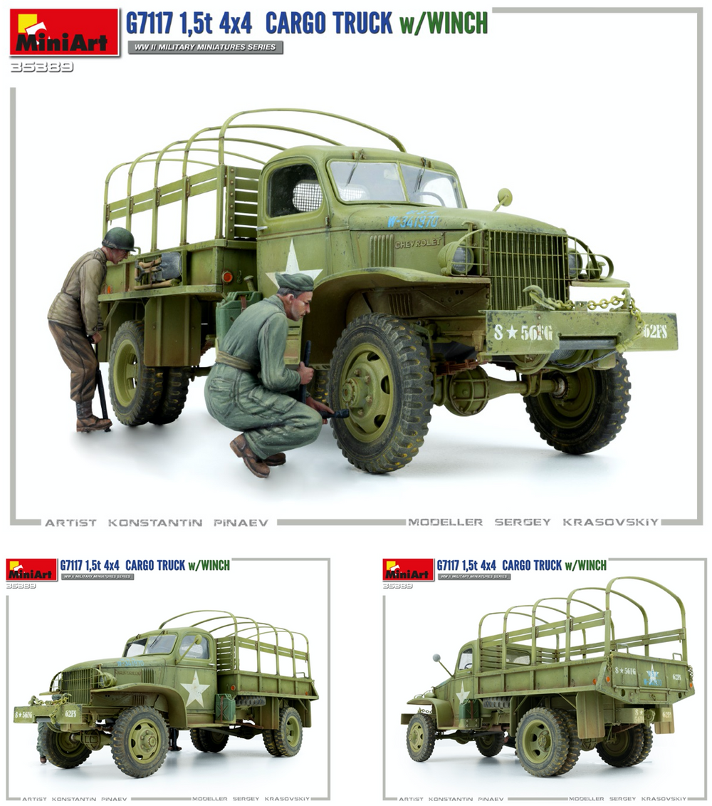 MiniArt MT35389 G7107 4x4 1.5t Cargo Truck w/Winch 1:35