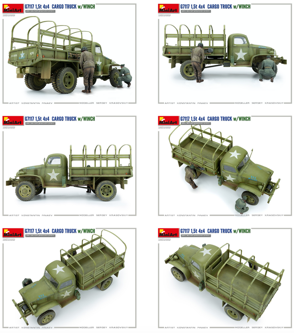 MiniArt MT35389 G7107 4x4 1.5t Cargo Truck w/Winch 1:35