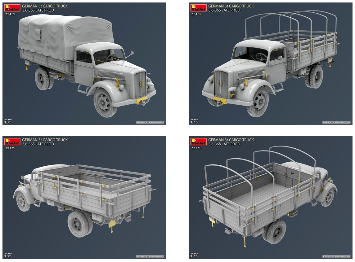 MiniArt MT35459 German 3t Cargo Truck 3.6-36S Late Prod 1:35