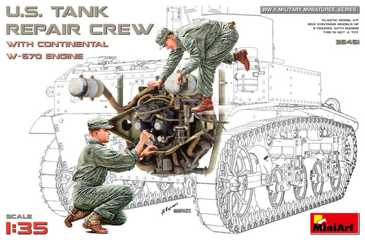 MiniArt MT35461 1:35 US Tank Repair Crew with Continental W-670 Engine