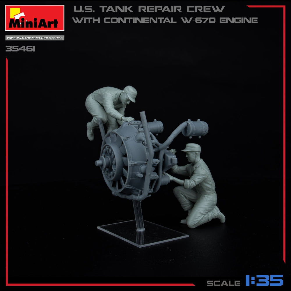 MiniArt MT35461 1:35 US Tank Repair Crew with Continental W-670 Engine