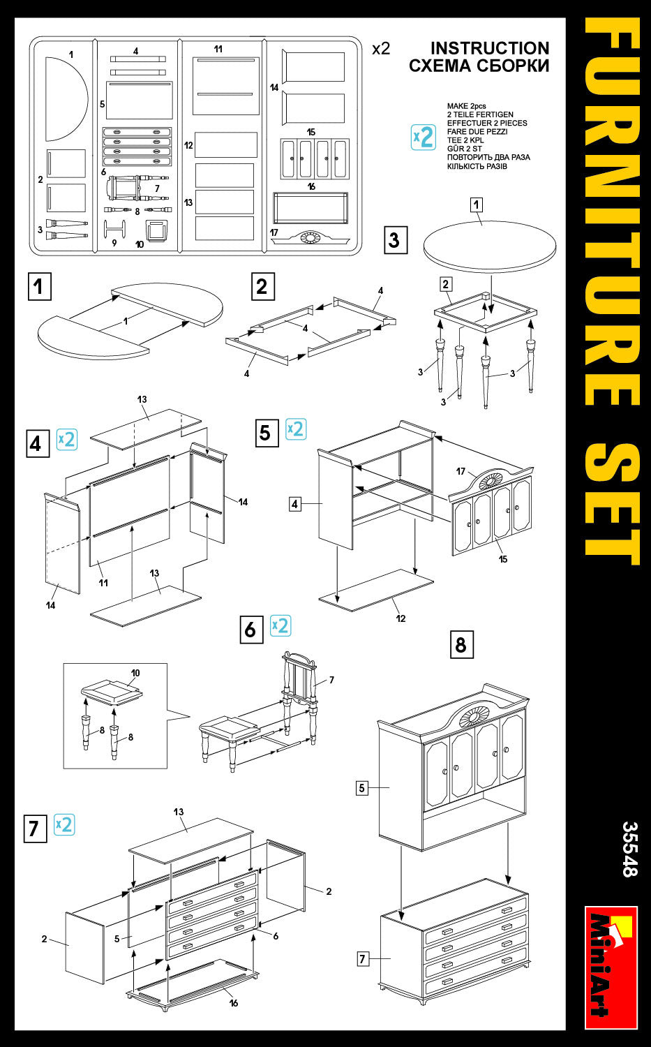 MiniArt MT35548 1:35 Furniture Set