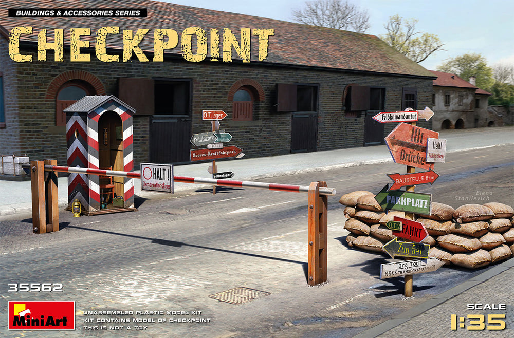 MiniArt MT35562 German WWII Checkpoint, Sentry Box & Signs 1:35
