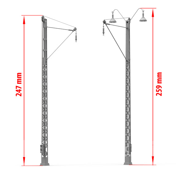 MiniArt MT35570 1:35 Railway Power Poles & Lamps