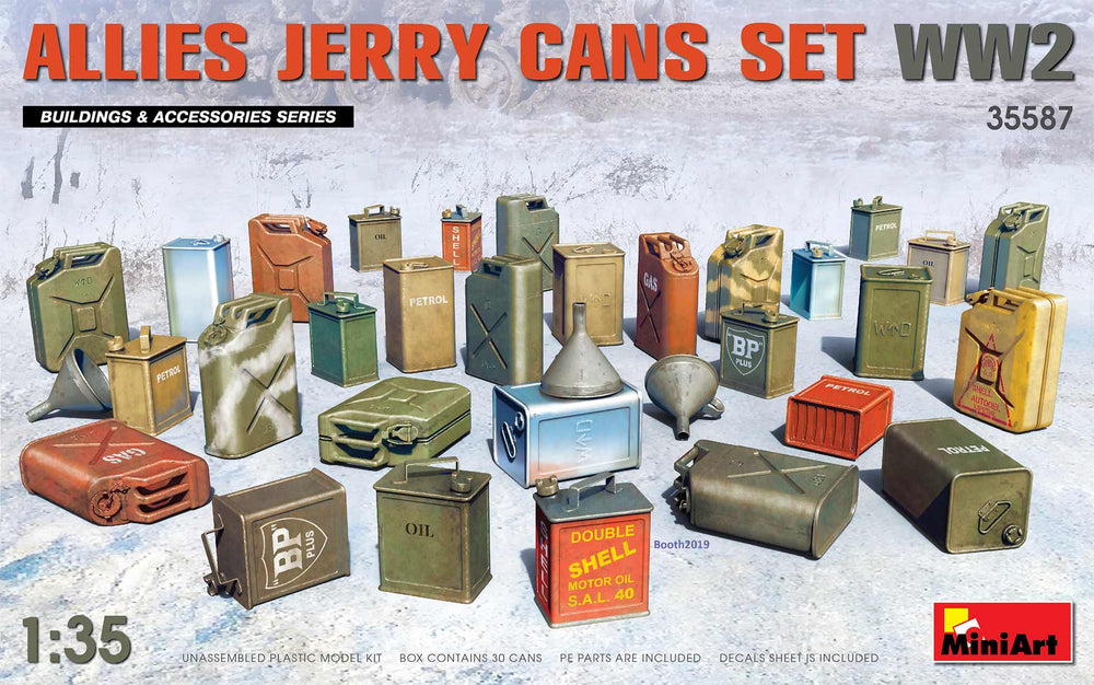 MiniArt MT35587 Allied Jerry Cans Set WWII (30 Cans) 1:35