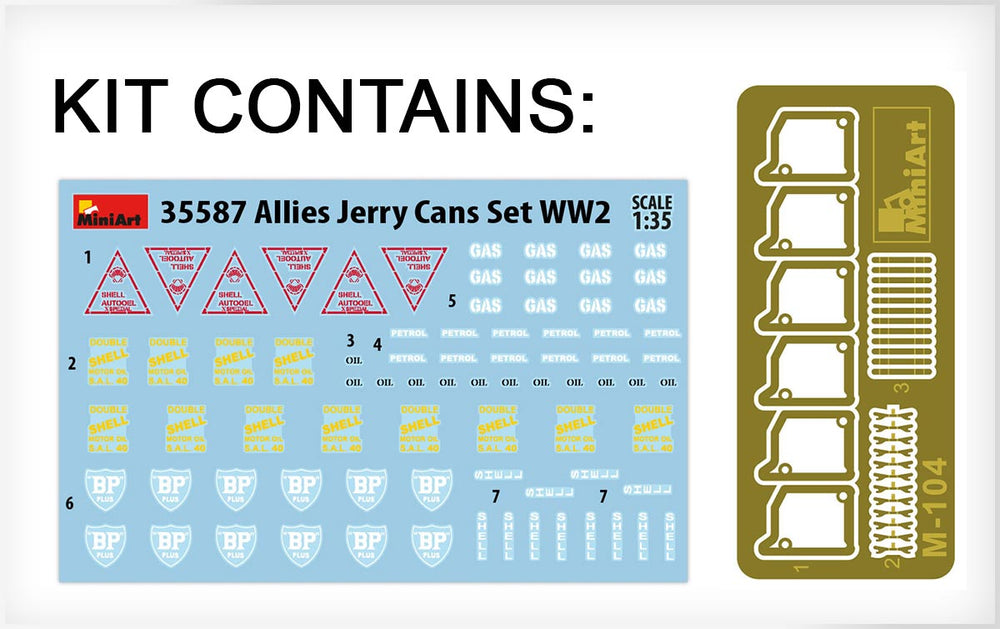 MiniArt MT35587 Allied Jerry Cans Set WWII (30 Cans) 1:35