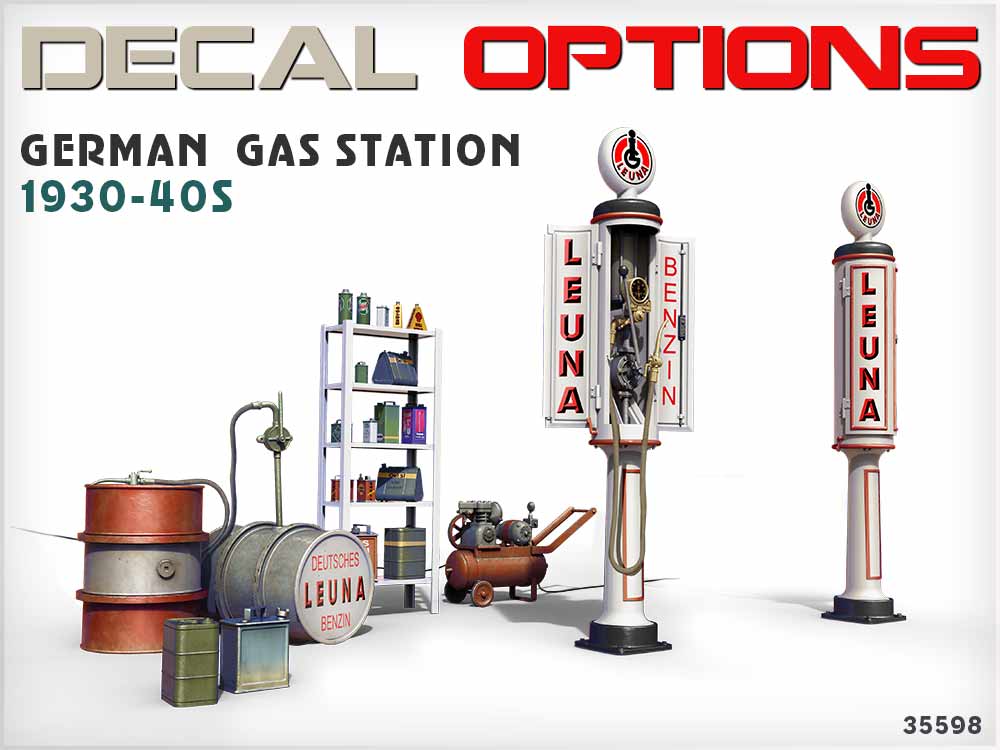 MiniArt MT35598 German Gas Station 1930-40s w/PE 1:35