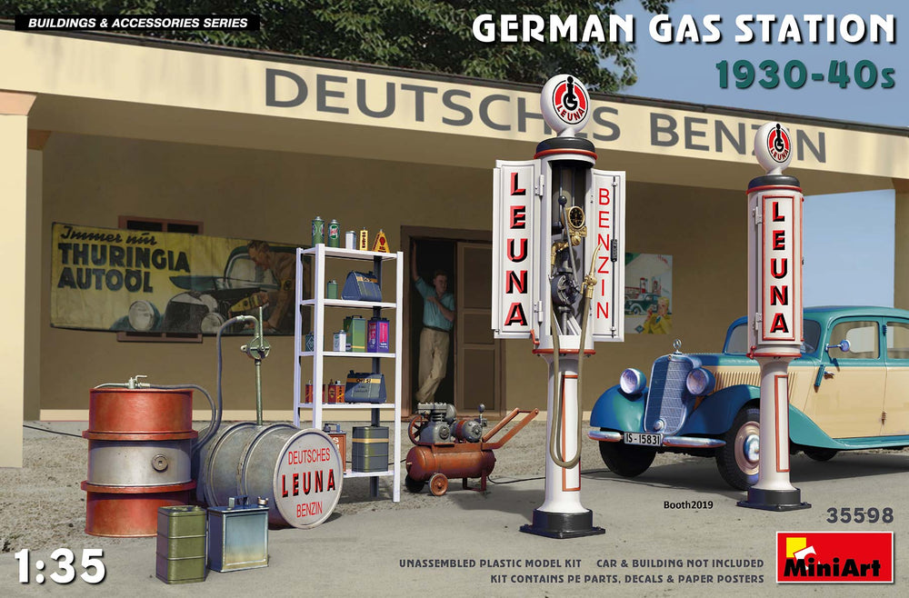 MiniArt MT35598 German Gas Station 1930-40s w/PE 1:35