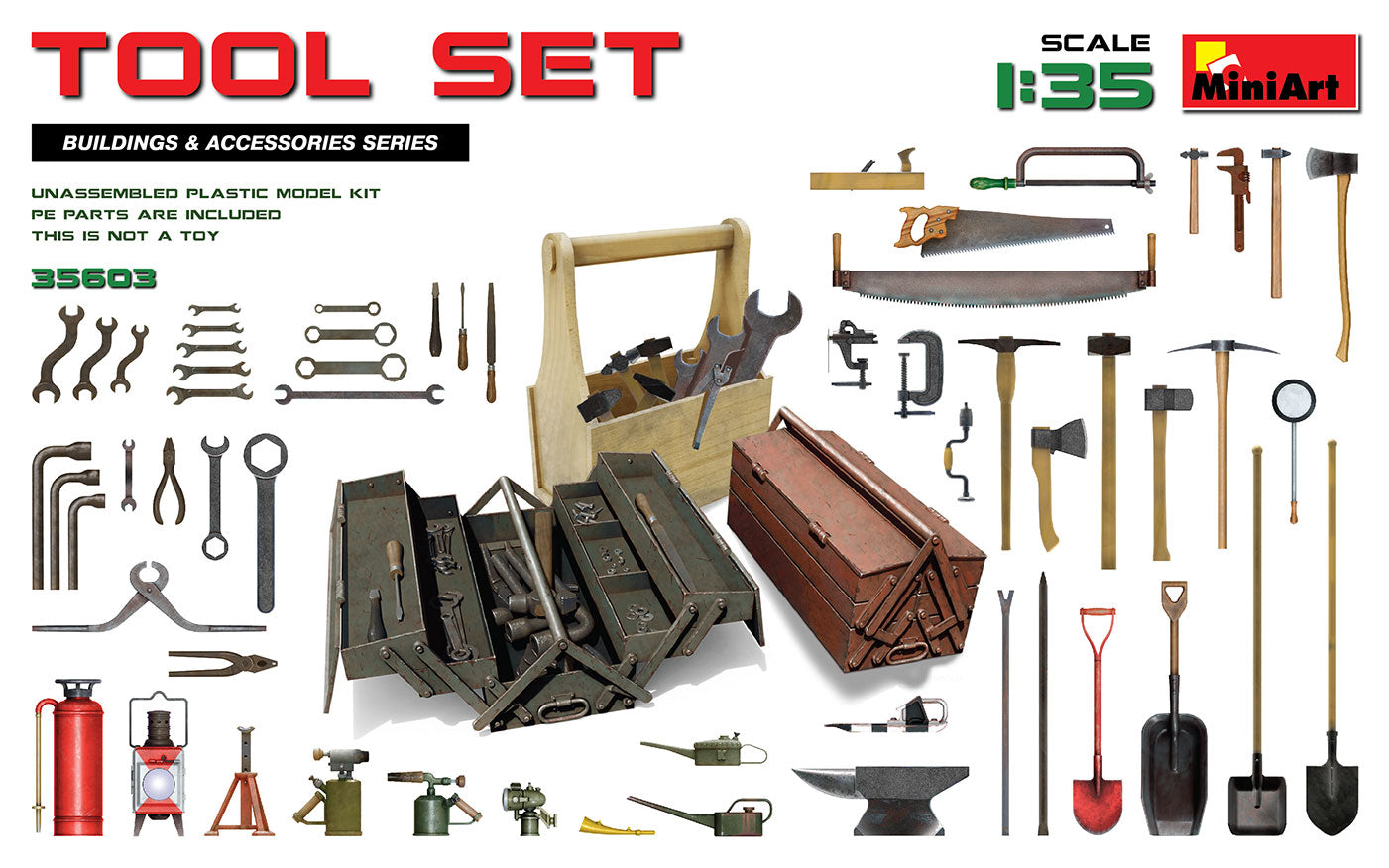 MiniArt MT35603 1:35 Tool box set with etched parts