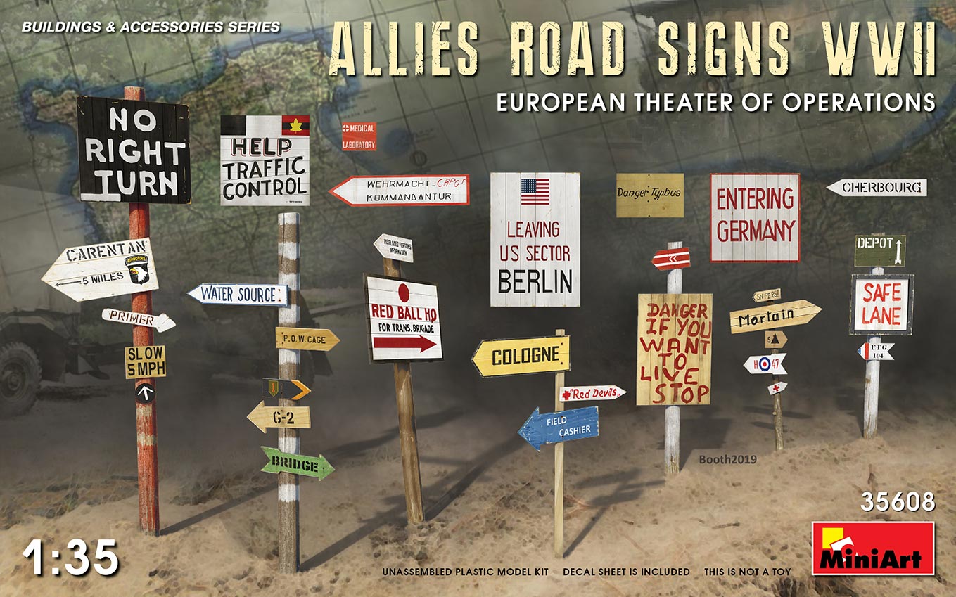 MiniArt MT35608 1:35 ALLIES ROAD SIGNS WWII