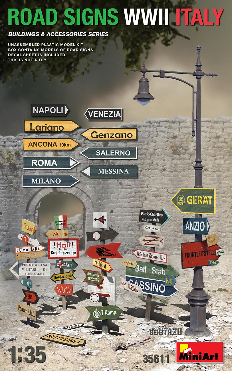 MiniArt MT35611 1:35 ROAD SIGNS WWII ITALY