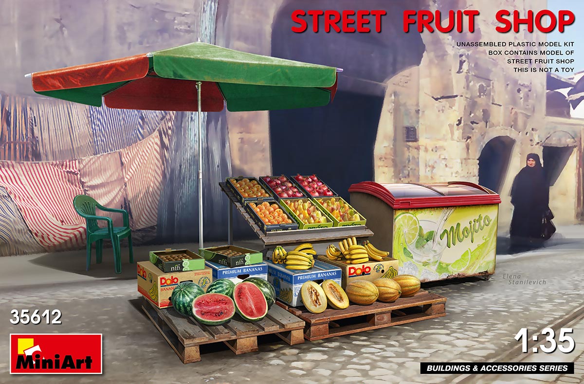 MiniArt MT35612 1:35 Street fruit shop/stand/stall