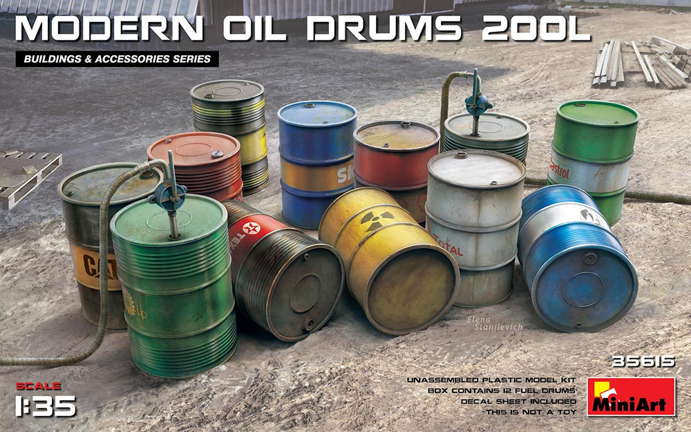 MiniArt MT35615 Modern Fuel & Oil Drums (12 Models) 1:35