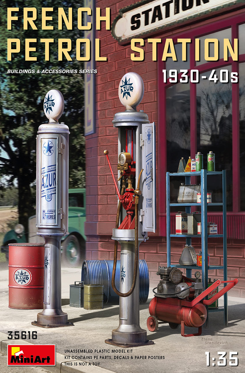 MiniArt MT35616 French Petrol Station 1930-40s w/PE 1:35