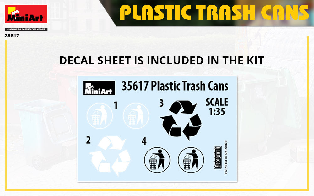 MiniArt MT35617 1:35 PLASTIC TRASH CANS