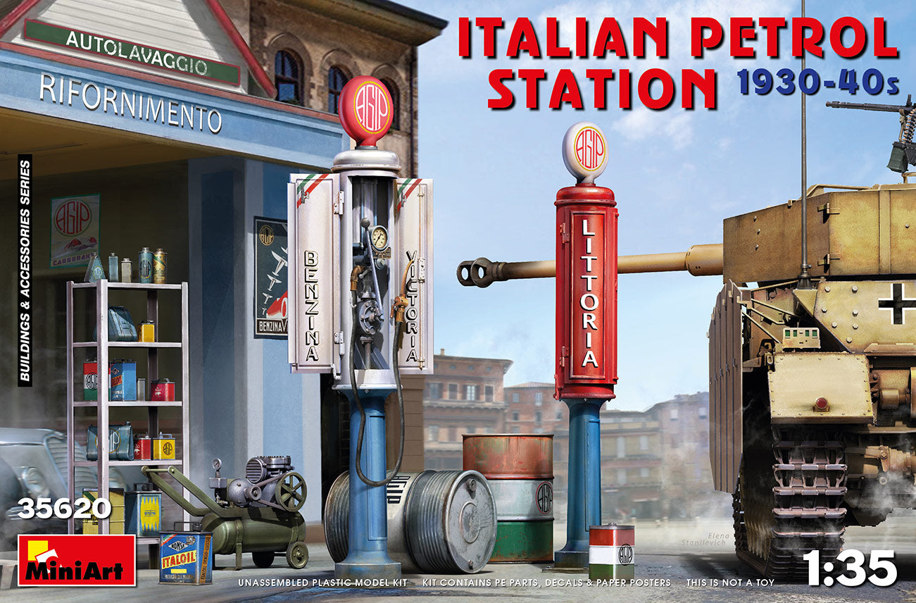 MiniArt MT35620 1:35 ITALIAN PETROL STATION 1930-40s