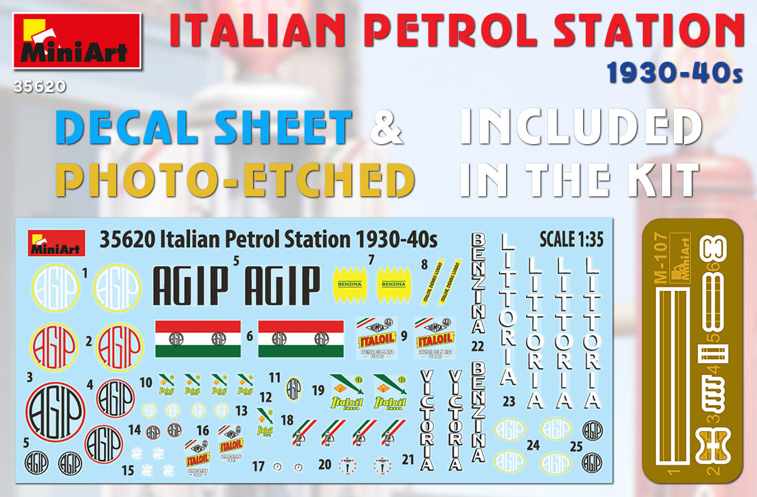 MiniArt MT35620 1:35 ITALIAN PETROL STATION 1930-40s