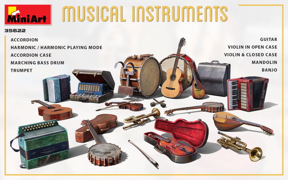 MiniArt MT35622 Musical Instruments Scale Model Set 1:35