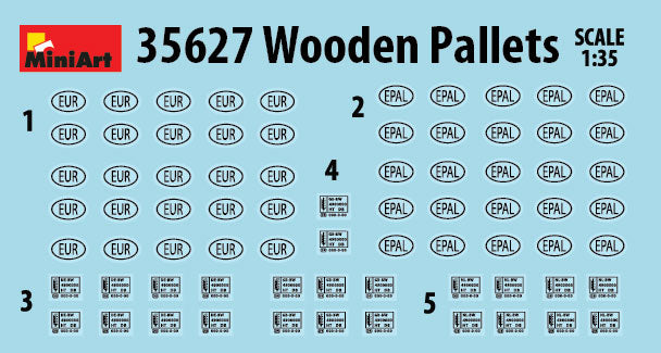 MiniArt MT35627 1:35 Wooden pallets x 12