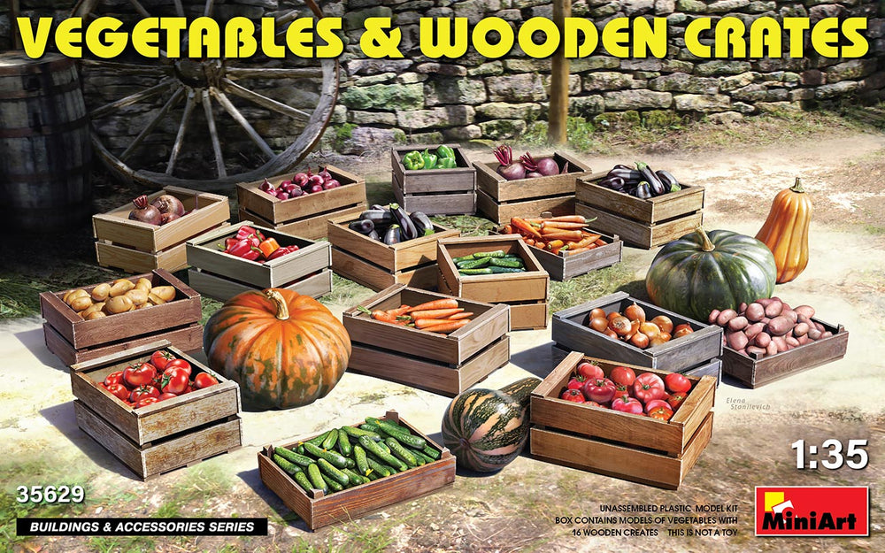 MiniArt MT35629 1:35 VEGETABLES & WOODEN CRATES Box