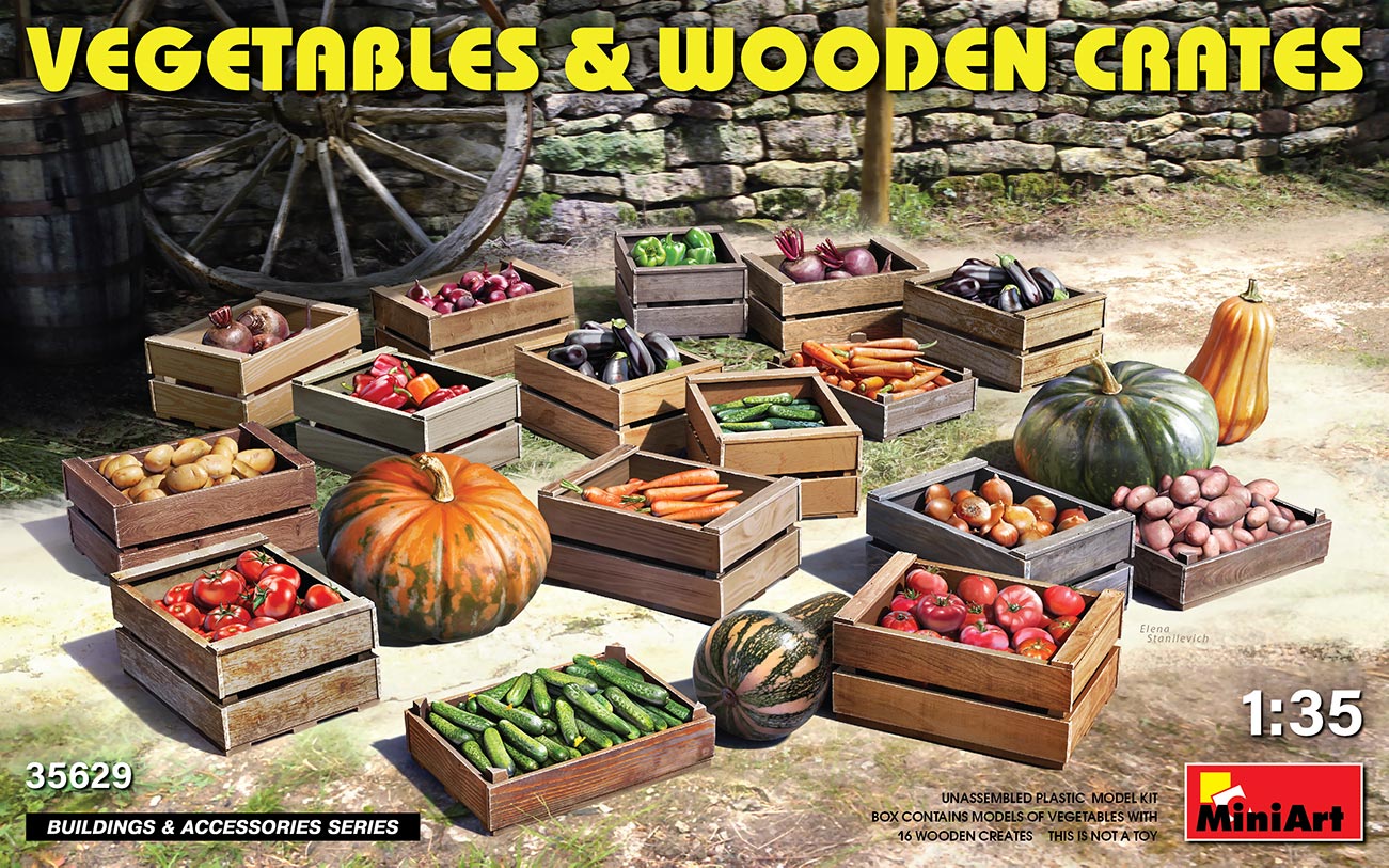 MiniArt MT35629 1:35 VEGETABLES & WOODEN CRATES Box