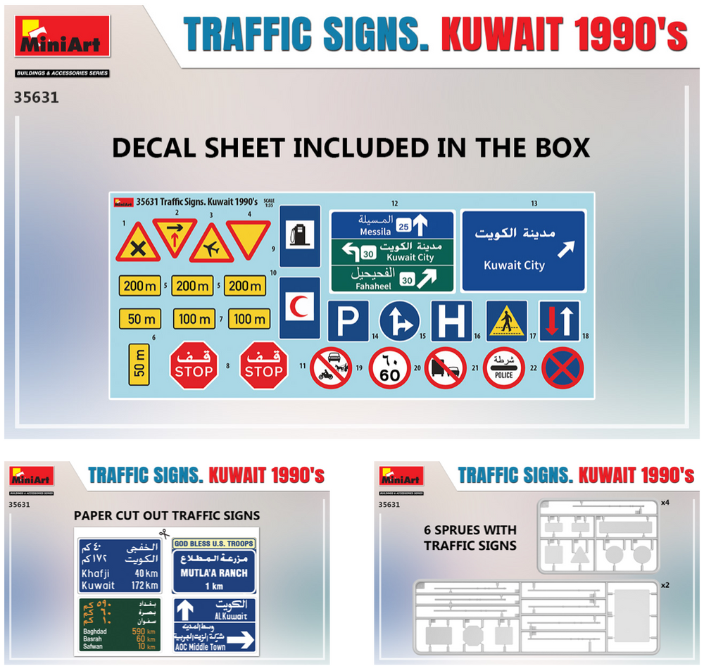 MiniArt MT35631 1:35 TRAFFIC SIGNS