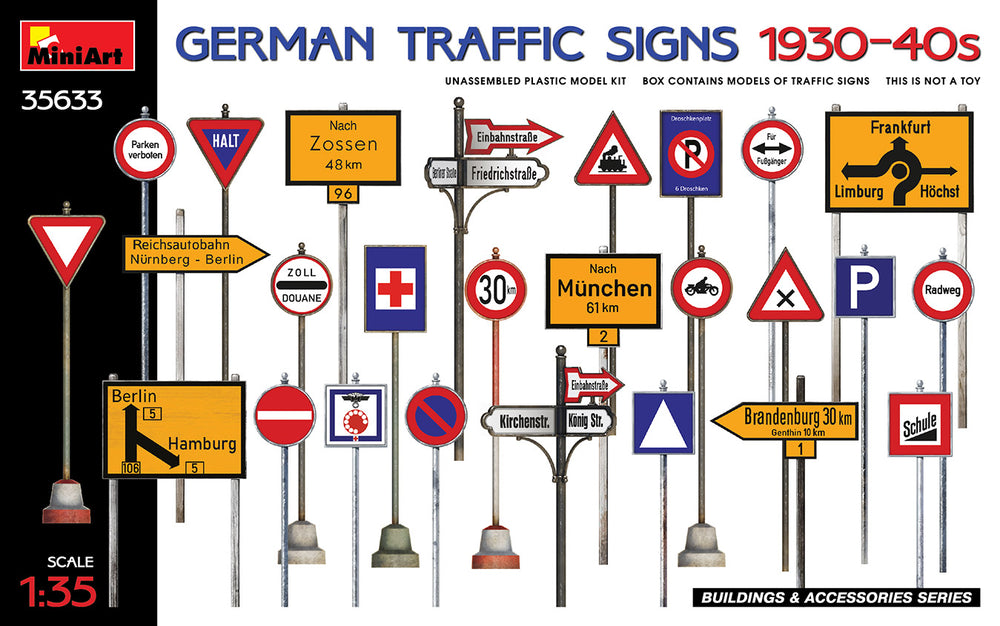 MiniArt MT35633 German Traffic Signs 1930-40s 1:35