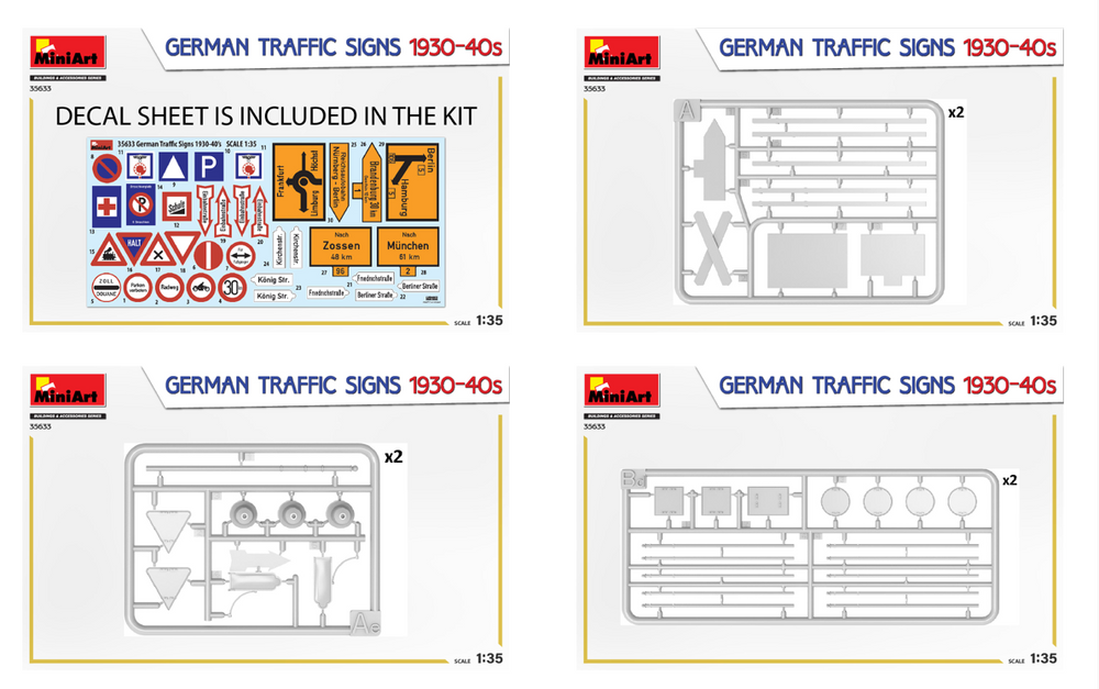 MiniArt MT35633 German Traffic Signs 1930-40s 1:35