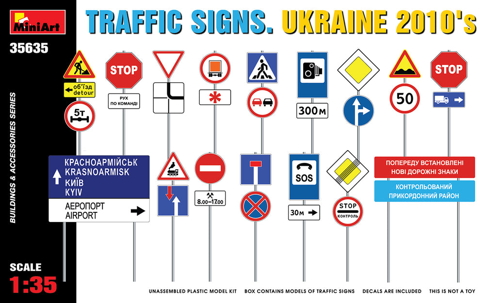 MiniArt MT35635 1:35 TRAFFIC SIGNS