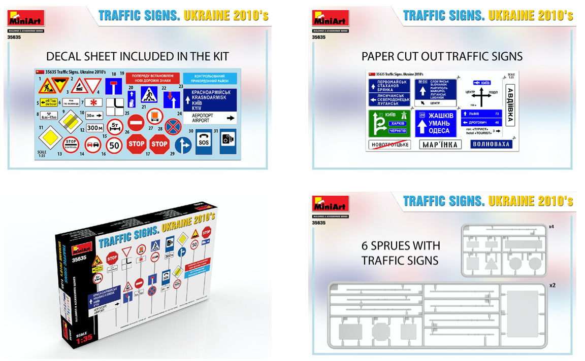 MiniArt MT35635 1:35 TRAFFIC SIGNS
