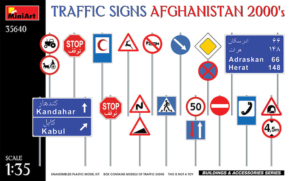 MiniArt MT35640 1:35 TRAFFIC SIGNS AFGHANISTAN 2000's