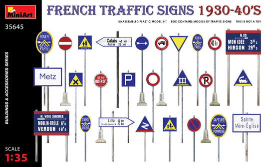 MiniArt MT35645 1:35 FRENCH TRAFFIC SIGNS 1930-40's