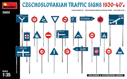 MiniArt MT35655 1:35 CZECHOSLAVAKIAN TRAFFIC SIGNS 1930-40s