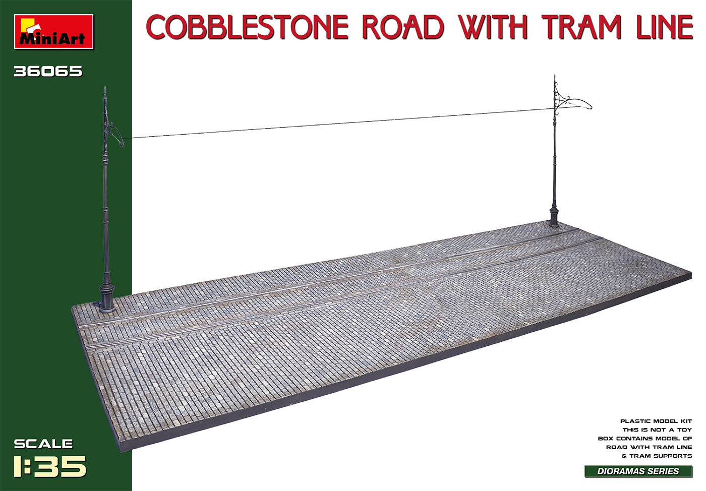 MiniArt MT36065 Cobblestone Road with Tram Line 1:35