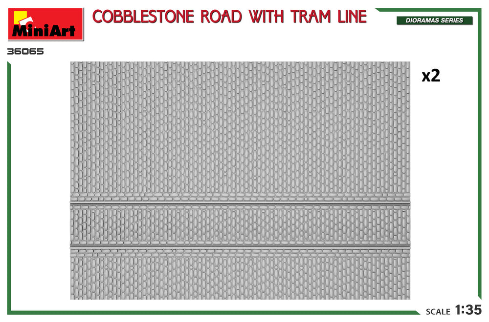 MiniArt MT36065 Cobblestone Road with Tram Line 1:35