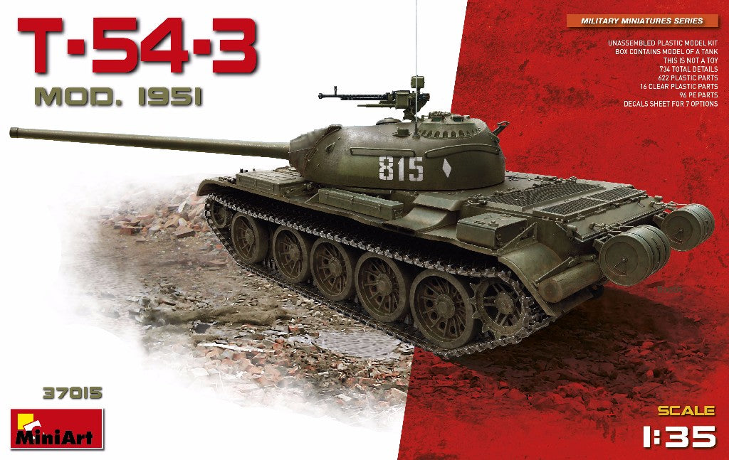 MiniArt MT37015 1:35 Soviet T-54-3 Model 1951