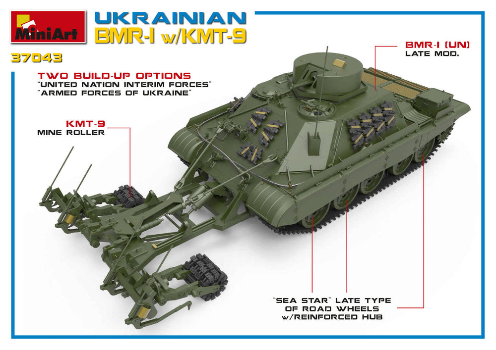 MiniArt MT37043 Ukrainian BMR-1 with KMT-9 Roller 1:35